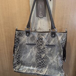 Elegant Snake Print Tote Bag